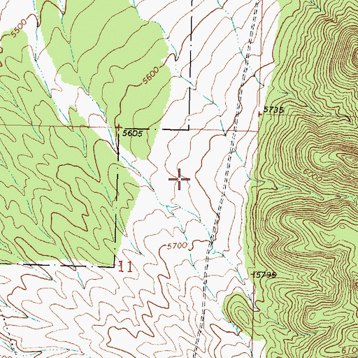 Topographic Map of Death Valley Party Monument, UT