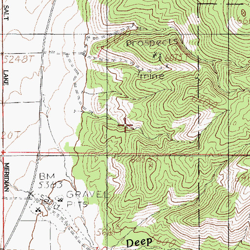 Topographic Map of Deep Creek Wildlife Management Area, UT