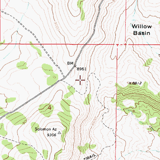 Topographic Map of Desert View Area, UT