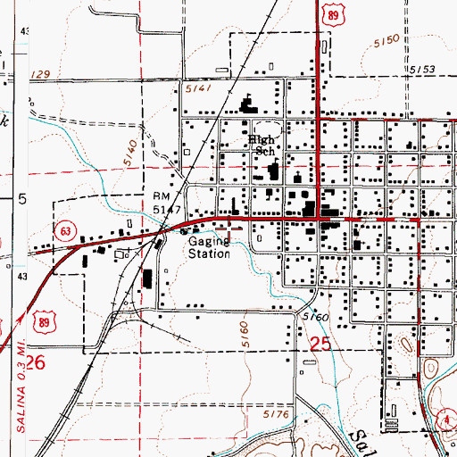 Topographic Map of Dons Texaco Campground, UT