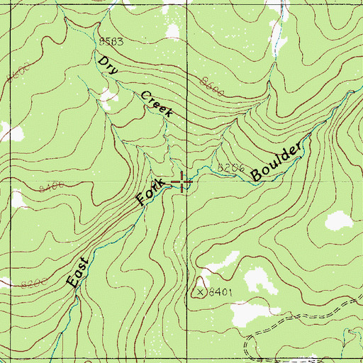 Topographic Map of Dry Creek, UT