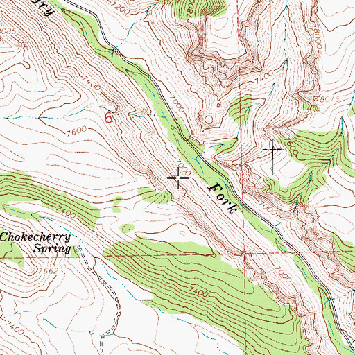 Topographic Map of Dry Fork Picnic Site, UT