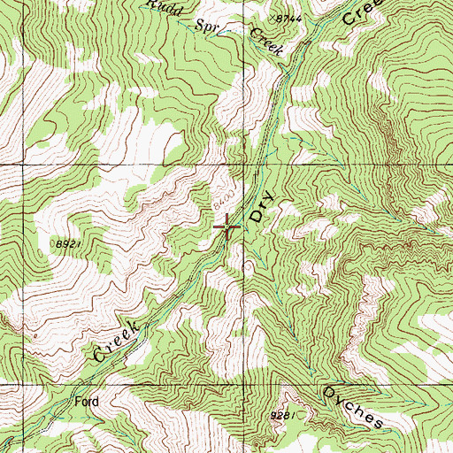 Topographic Map of Dyches Draw, UT