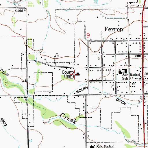 Topographic Map of Emery County Home, UT