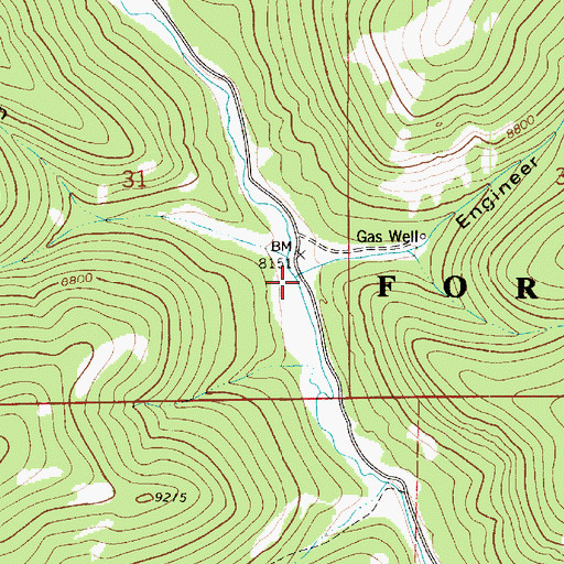 Topographic Map of Engineer Canyon, UT