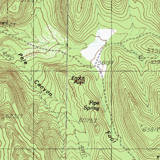 Topographic Map of Enoch Point, UT