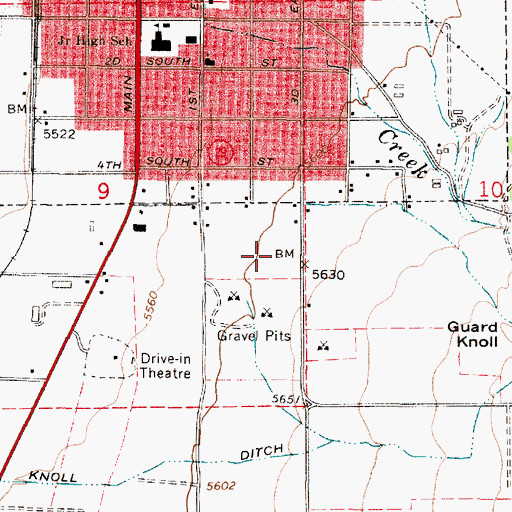 Topographic Map of Ephraim Elementary School, UT