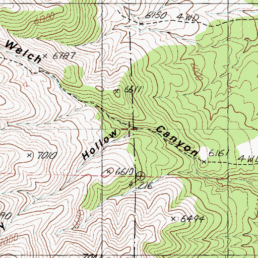 Topographic Map of Faraday Hollow, UT