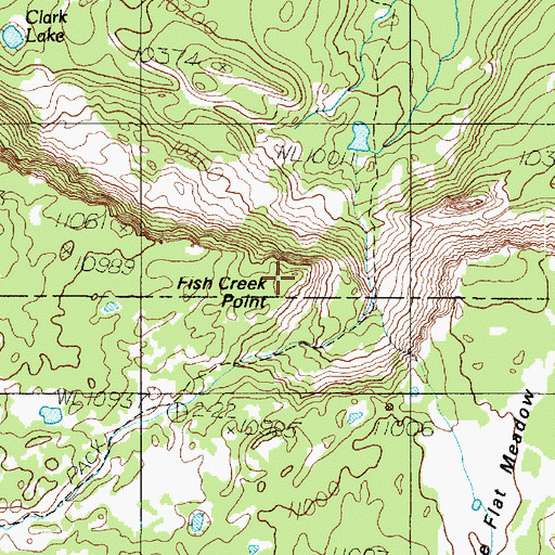 Topographic Map of Fish Creek Point, UT