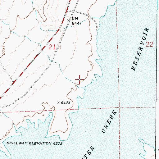 Topographic Map of Fishermans Bench Recreation Site, UT