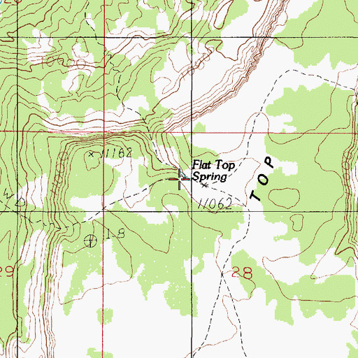 Topographic Map of Flat Top Spring, UT