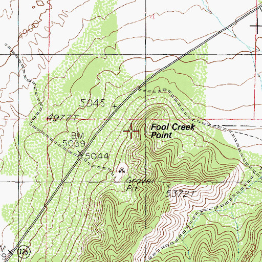 Topographic Map of Fool Creek Point, UT
