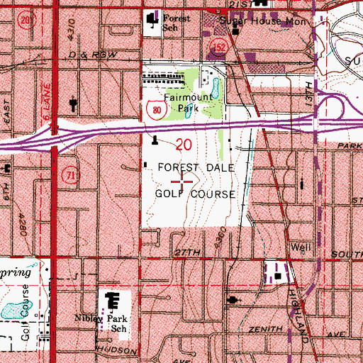 Topographic Map of Forest Dale, UT