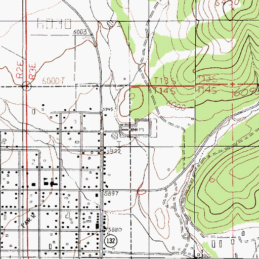 Topographic Map of Fountain Green Cemetery, UT