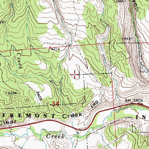 Topographic Map of Fremont Indian State Park, UT