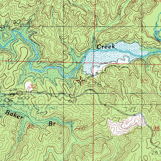 Topographic Map of Hammond (historical), AL