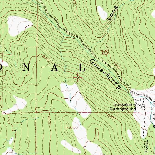 Topographic Map of Gooseberry, UT