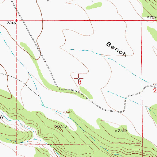 Topographic Map of Gordon Creek Wildlife Management Area, UT