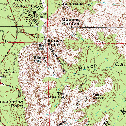 Topographic Map of The Gossips, UT