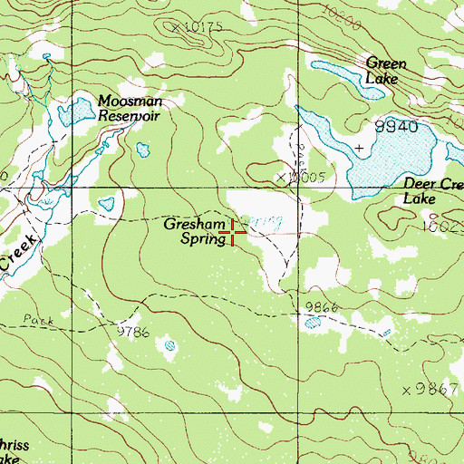 Topographic Map of Gresham Spring, UT