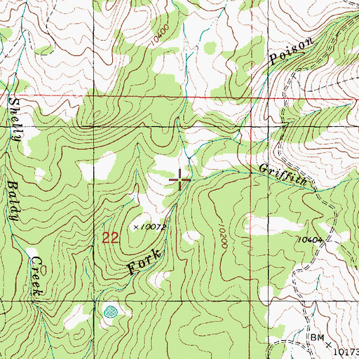 Topographic Map of Griffith Creek, UT