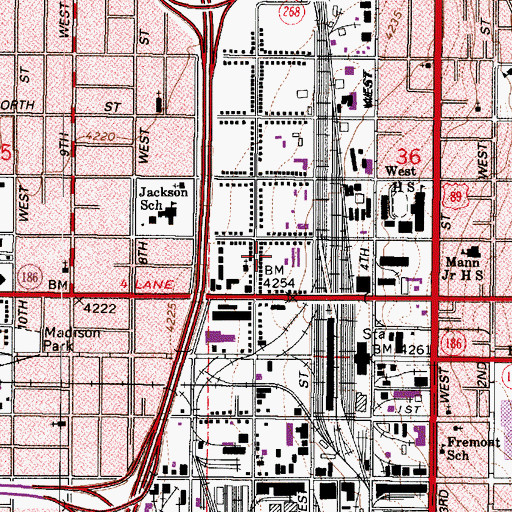 Topographic Map of Guadalupe School, UT