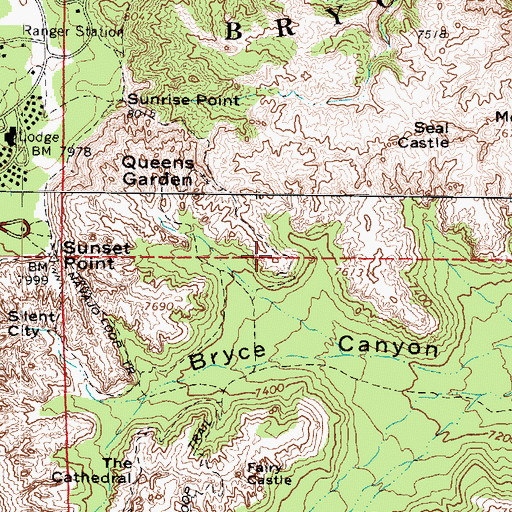 Topographic Map of Gullivers Castle, UT