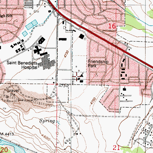 Topographic Map of H Guy Child Elementary School, UT