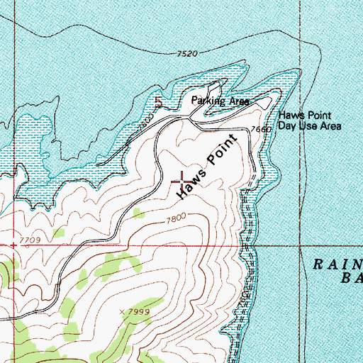 Topographic Map of Haws Point, UT