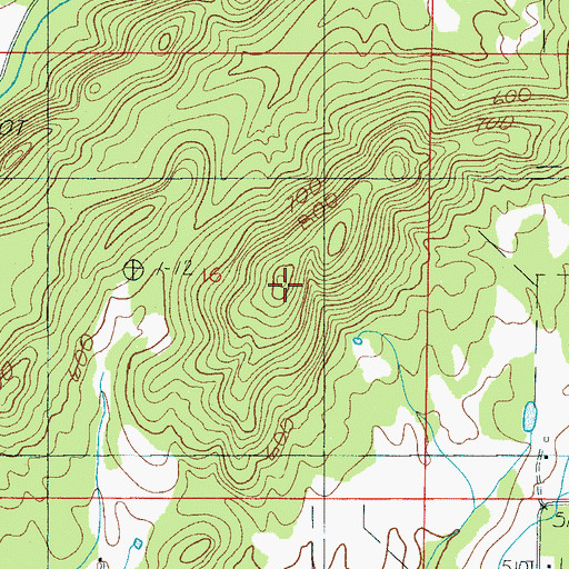 Topographic Map of Heacock Mountain, AL