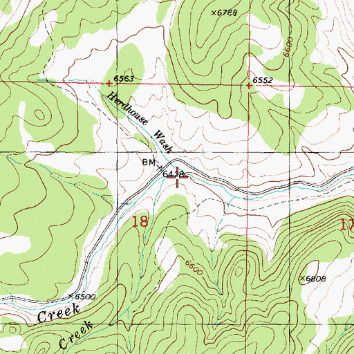 Topographic Map of Herdhouse Wash, UT