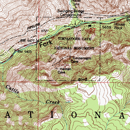 Topographic Map of Hidden Lake, UT