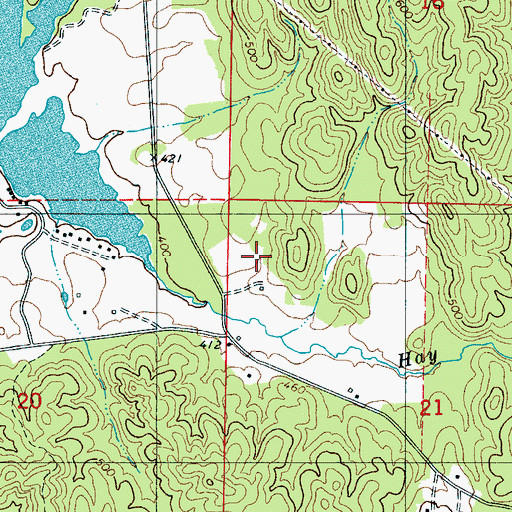 Topographic Map of Heaslet Cemetery, AL