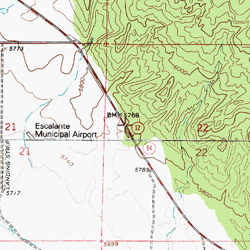 Topographic Map of Hole-in-the-Rock Road, UT