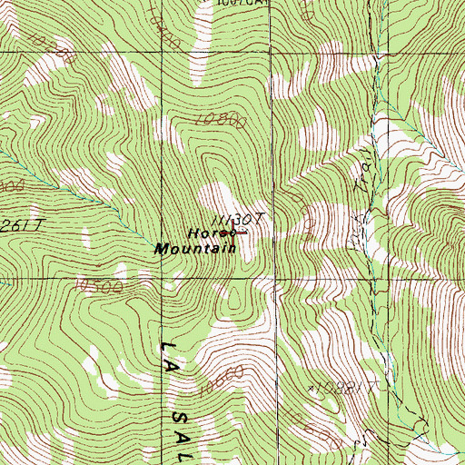Topographic Map of Horse Mountain, UT