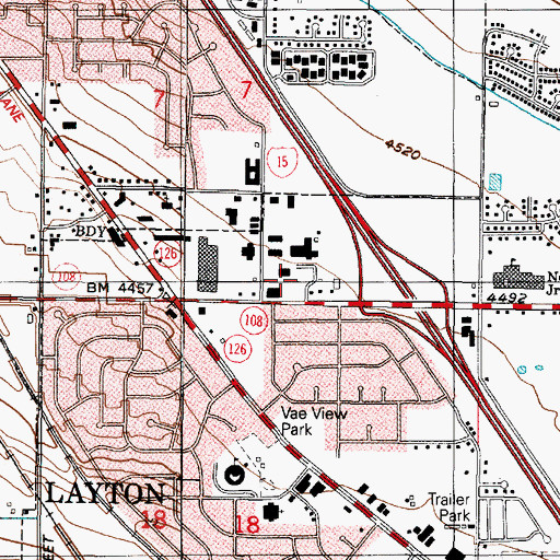 Topographic Map of Humana Hospital Davis North Heliport, UT