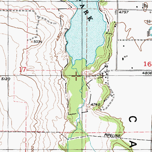 Topographic Map of Hyrum Lake Campground, UT