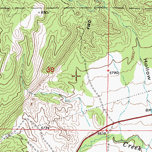 Topographic Map of Icicle Bench, UT
