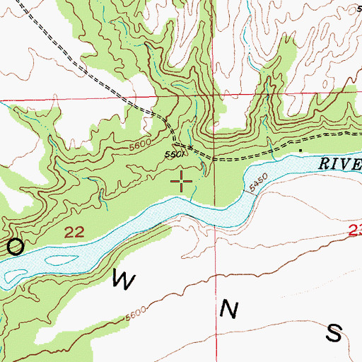Topographic Map of Indian Crossing Raft Ramp, UT