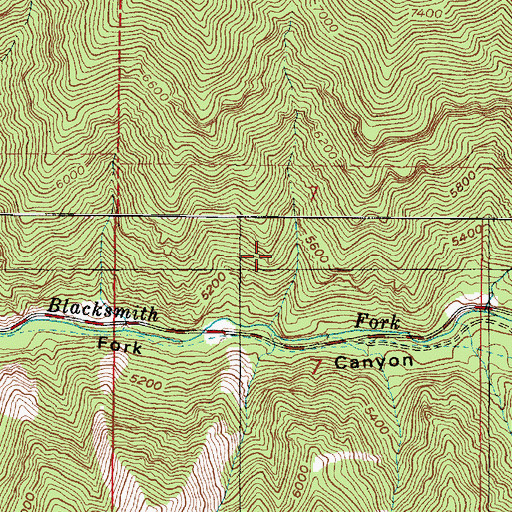 Topographic Map of Indian Head and Trapper, UT