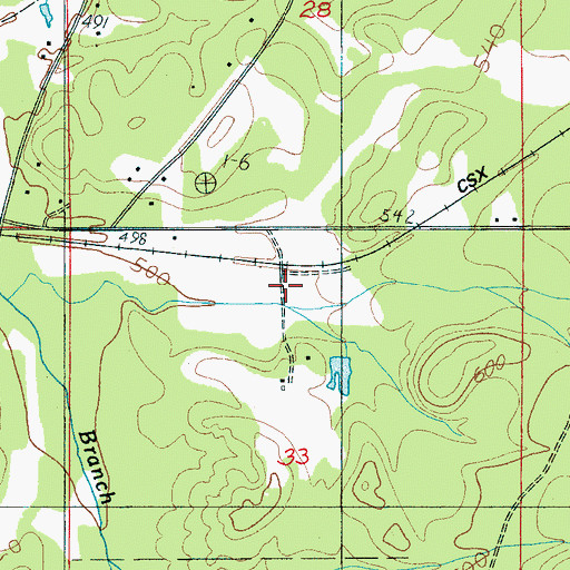 Topographic Map of Hillsville (historical), AL