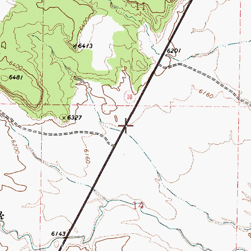 Topographic Map of Jensen Place (historical), UT