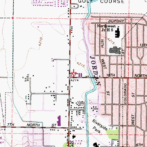 Topographic Map of Jordan River State Park, UT