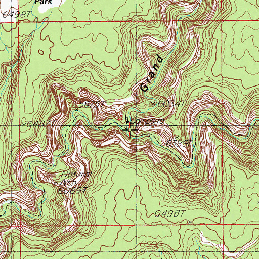 Topographic Map of Junction Ruin, UT