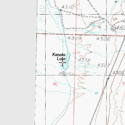 Topographic Map of Kanaka Lake, UT