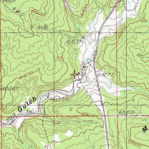 Topographic Map of Kane Gulch Trailhead, UT