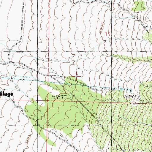 Topographic Map of Kanosh Indian Reservation (historical), UT