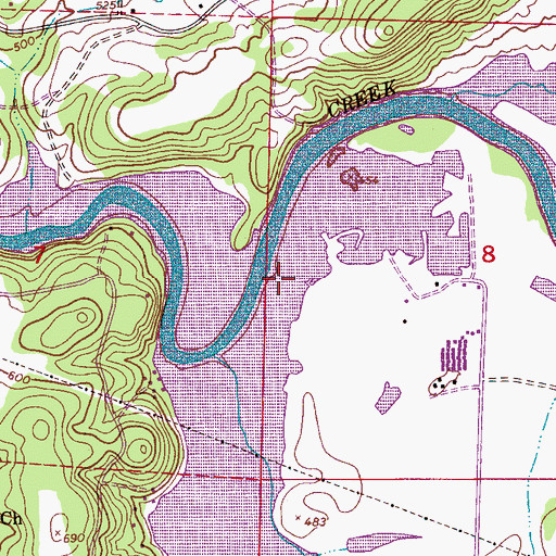 Topographic Map of Howells Cove, AL