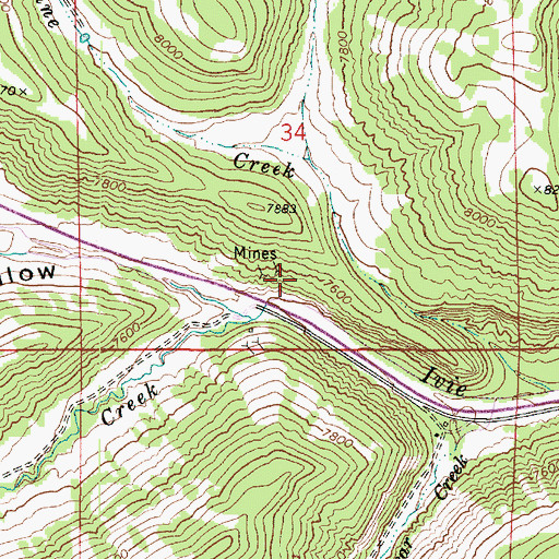 Topographic Map of Knight Mine (historical), UT