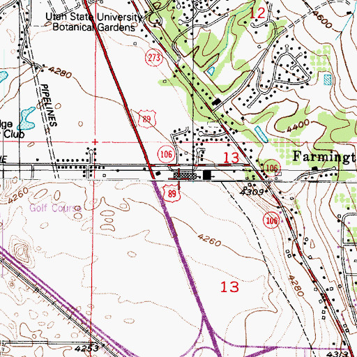 Topographic Map of Knowlton Elementary School, UT